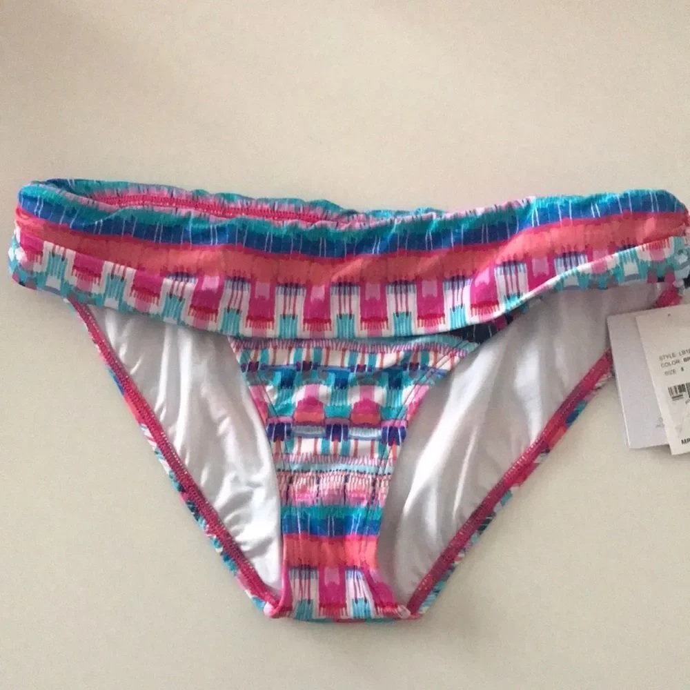 La Blanca Jive Banded Bikini Bottom size 8